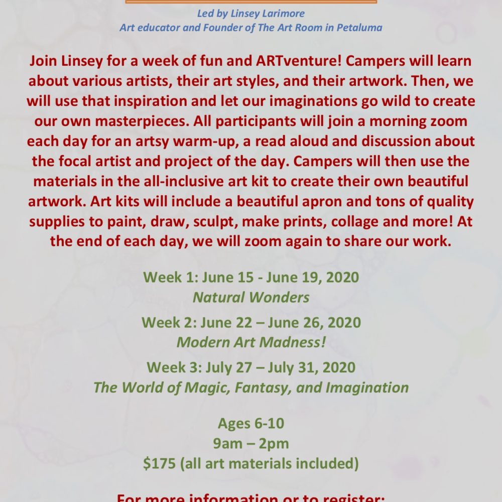 Virtual Art Camp Registration Open!